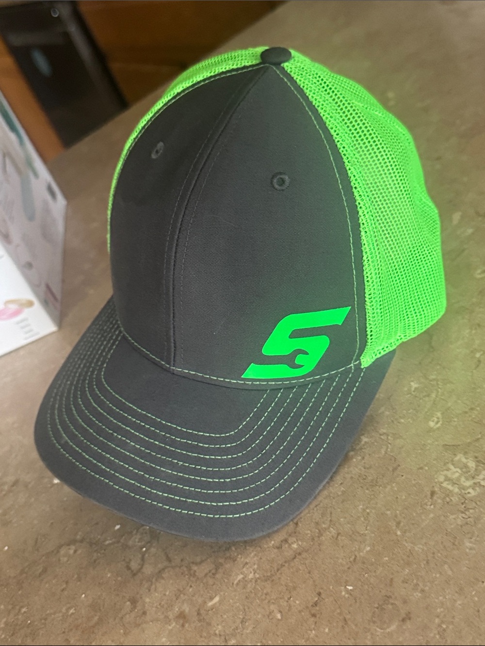Snap-On Neon Green Mesh Trucker Hat